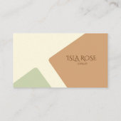 Abstract groen en neutraal getint visitekaartje (Achterkant)