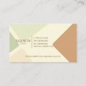 Abstract groen en neutraal getint visitekaartje (Voorkant)