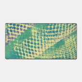 Abstract Groen en Paarse op Gele Bureaumatten (Voorkant)