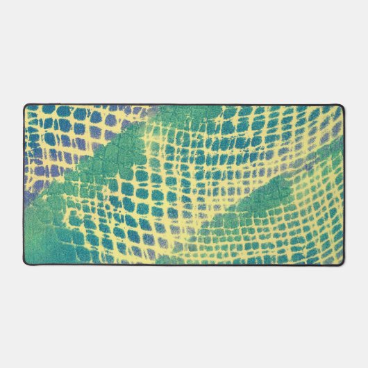 Abstract Groen en Paarse op Gele Bureaumatten (Voorkant)