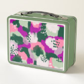 Abstract Groen en Paarse Verfstreken Monogram (Achterkant)