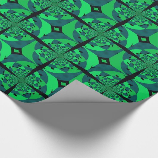 Abstract Groen Fractal Design Cadeaupapier (Hoek)