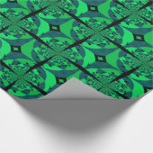 Abstract groen fractal ontwerp cadeaupapier (Hoek)