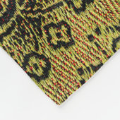 Abstract groen, geel paisleypatroon fleece deken (Hoek)