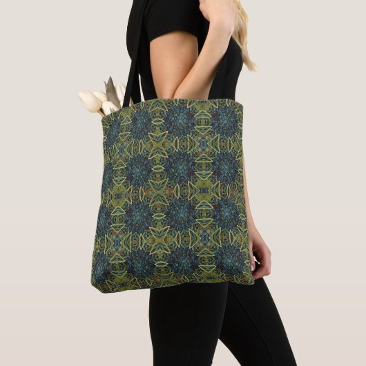 abstract groen gekleurd glas tote bag (Dichtbij)