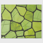 Abstract groen geometrisch mozaïek cadeaupapier (Vlak)