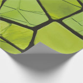 Abstract groen geometrisch mozaïek cadeaupapier (Hoek)