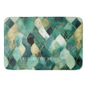Abstract groen goud badmat (Voorkant)