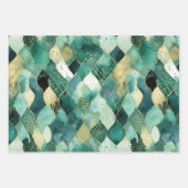 Abstract groen goud inpakpapier vel (Voorkant)