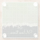 Abstract groen, grijs, Brons  patroon Glazen Onderzetter (Achterkant)