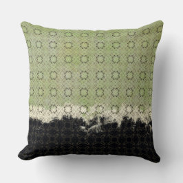 Abstract groen, grijs, Brons patroon Kussen