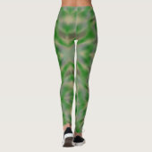 Abstract groen grijs camouflage ontwerp leggings (Achterkant)