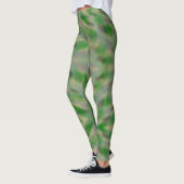 Abstract groen grijs camouflage ontwerp leggings (Links)