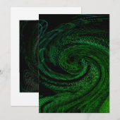 Abstract groen kantoorartikelen kaart (Voorkant / Achterkant)