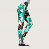 abstract groen kikkerstel leggings (Rechts)