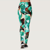 abstract groen kikkerstel leggings (Achterkant)