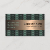 Abstract groen koperen luxe kunstpatroon visitekaartje (Achterkant)