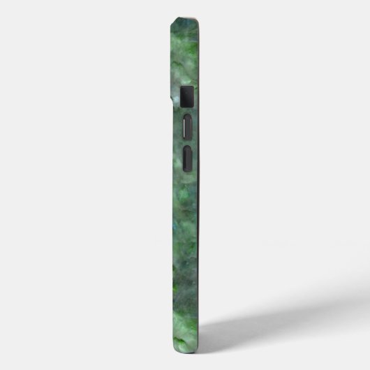Abstract groen kwarts marmer graniet monogram Case-Mate iPhone case (Achterkant / Links)