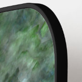 Abstract groen kwarts marmer graniet monogram pickleball paddle (Links Detail)