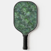 Abstract groen kwarts marmer graniet monogram pickleball paddle (Achterkant)