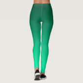 Abstract groen licht contrastbestendig kleurenpatr leggings (Achterkant)