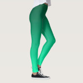 Abstract groen licht contrastbestendig kleurenpatr leggings (Rechts)