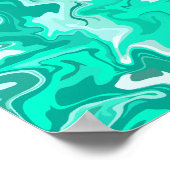 Abstract groen marmer effect ontwerp poster (Hoek)