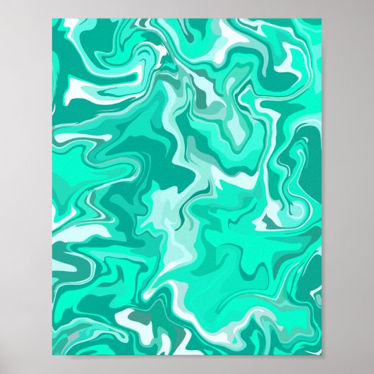 Abstract groen marmer effect ontwerp poster (Voorkant)