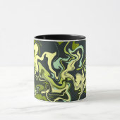 Abstract groen marmer ontwerp mok (Midden)