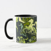 Abstract groen marmer ontwerp mok (Links)