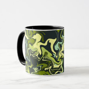 Abstract groen marmer ontwerp mok