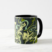 Abstract groen marmer ontwerp mok (Voorkant rechts)