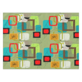 Abstract groen midden-eeuw tafelkleed (Voorkant (Horizontaal))