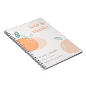 Abstract groen Oranje bruut huwelijk Notitieboek (Rechterzijde)