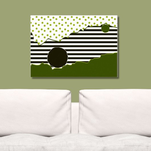 Abstract Groen Patroon & Stippen Poster