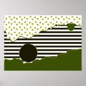 Abstract Groen Patroon & Stippen Poster (Voorkant)