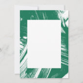 Abstract groen penseelstreken foto Afstuderen Bedankkaart (Achterkant)