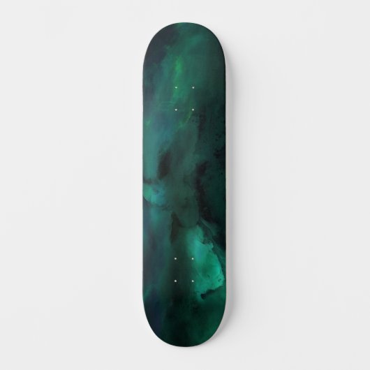 Abstract Groen Persoonlijk Skateboard (Voorkant)