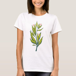 Abstract groen Plant Decoratief Botanische Lente T-shirt