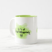 Abstract groen planten- de Plant whisker Tweekleurige Koffiemok (Voorkant links)