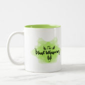 Abstract groen planten- de Plant whisker Tweekleurige Koffiemok (Links)