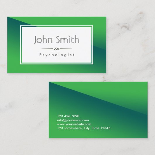 Abstract Groen Psycholoog Visitekaartje (Voorkant / Achterkant)