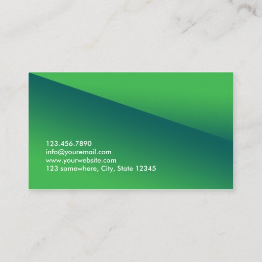 Abstract Groen Psycholoog Visitekaartje (Achterkant)