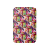 Abstract groen, rood behang badmat (Voorkant Verticaal)