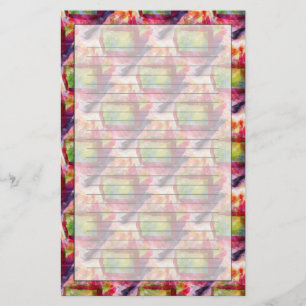 Abstract groen, rood behang briefpapier