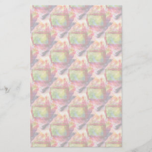 Abstract groen, rood behang briefpapier