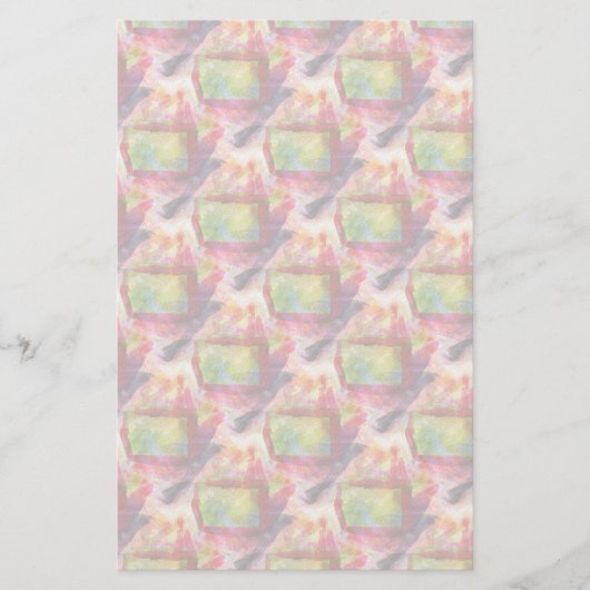 Abstract groen, rood behang briefpapier (Voorkant)