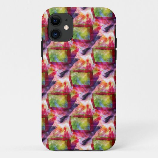Abstract groen, rood behang Case-Mate iPhone case (Achterkant)