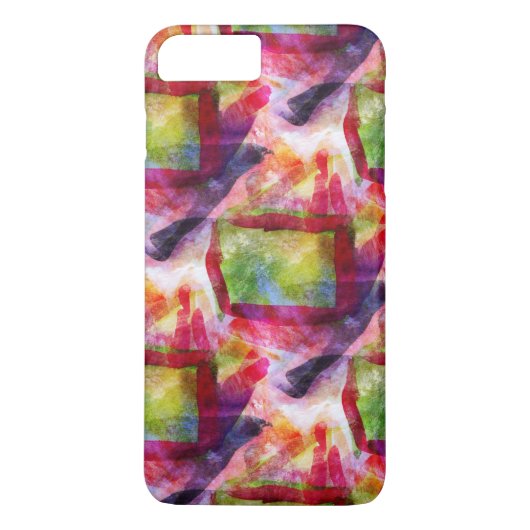 Abstract groen, rood behang Case-Mate iPhone case (Achterkant)