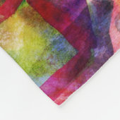Abstract groen, rood behang fleece deken (Hoek)